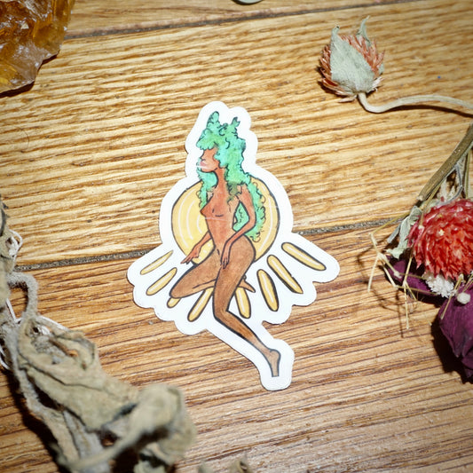 "Green Goddess" sticker