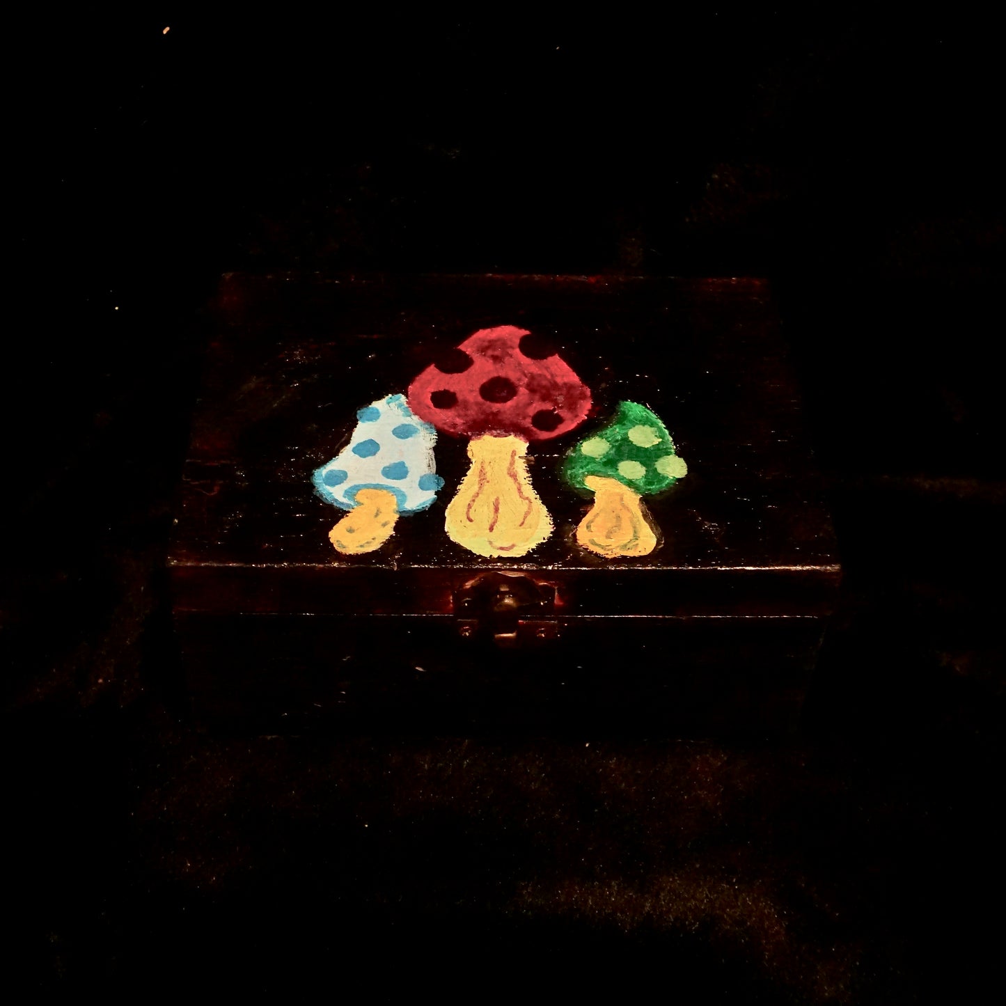 Hand-painted Mushroom Box