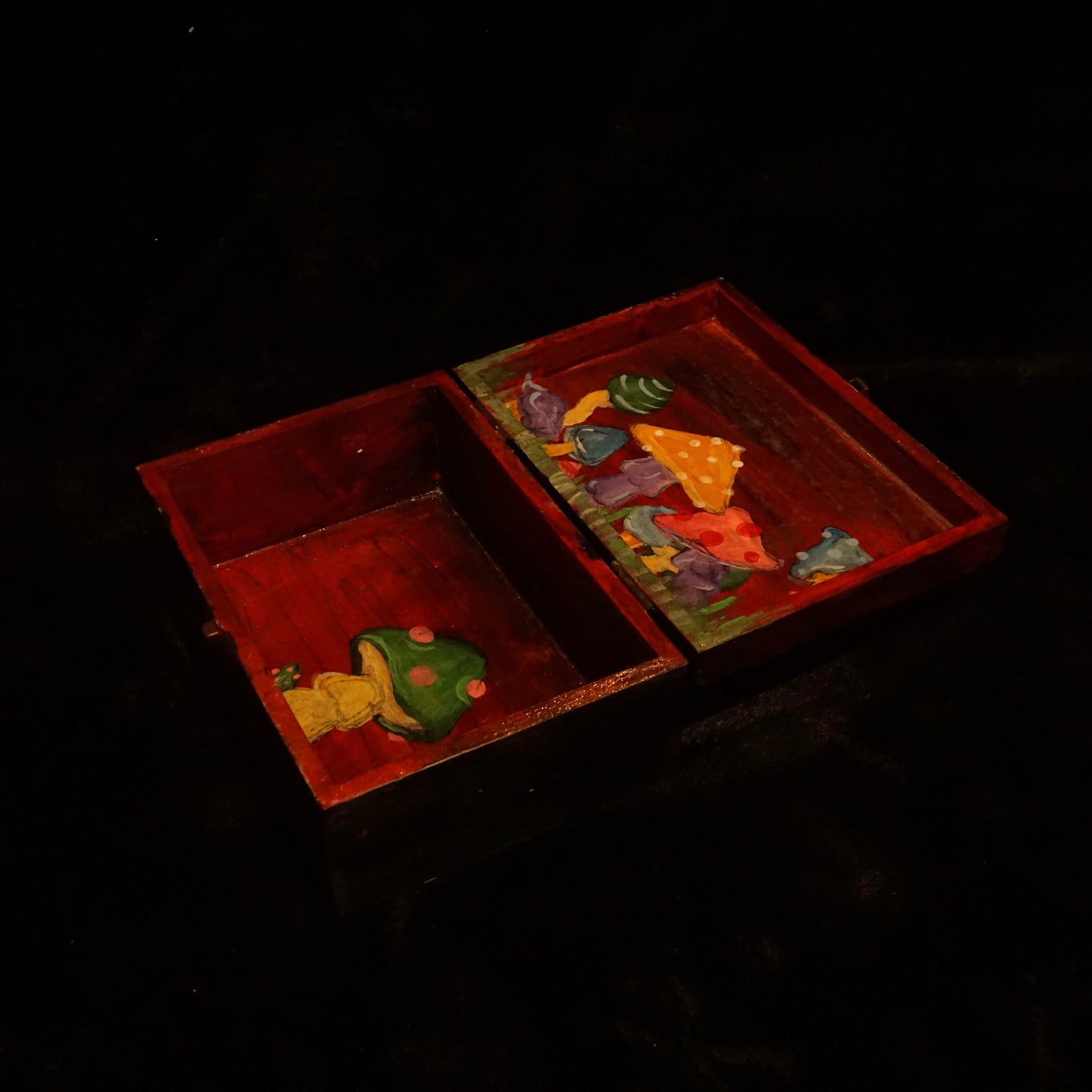 Hand-painted Mushroom Box