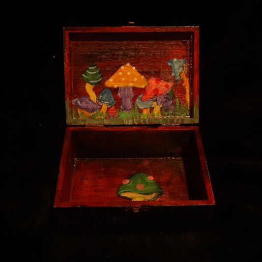 Hand-painted Mushroom Box