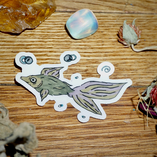 "Anxiety Fish" Sticker